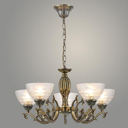 Люстра 74439/5 AB бронза 5x40W E27 d600 h680 У1